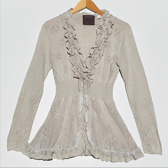 Anthropologie Sweaters - ANTHRO Guinevere Ruffle Cardigan